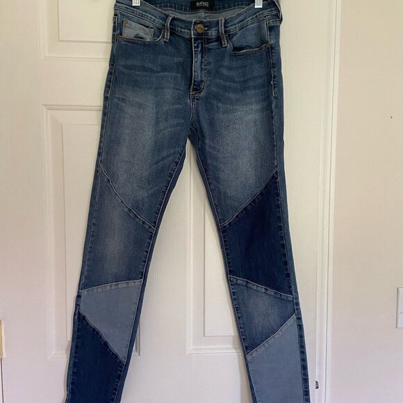 Buffallo David Bitton Color Block Multi Color Mid Rise Stretch Jeans Size 30 - Picture 1 of 10